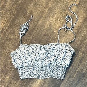 Princess Polly Blue Floral Crop Top